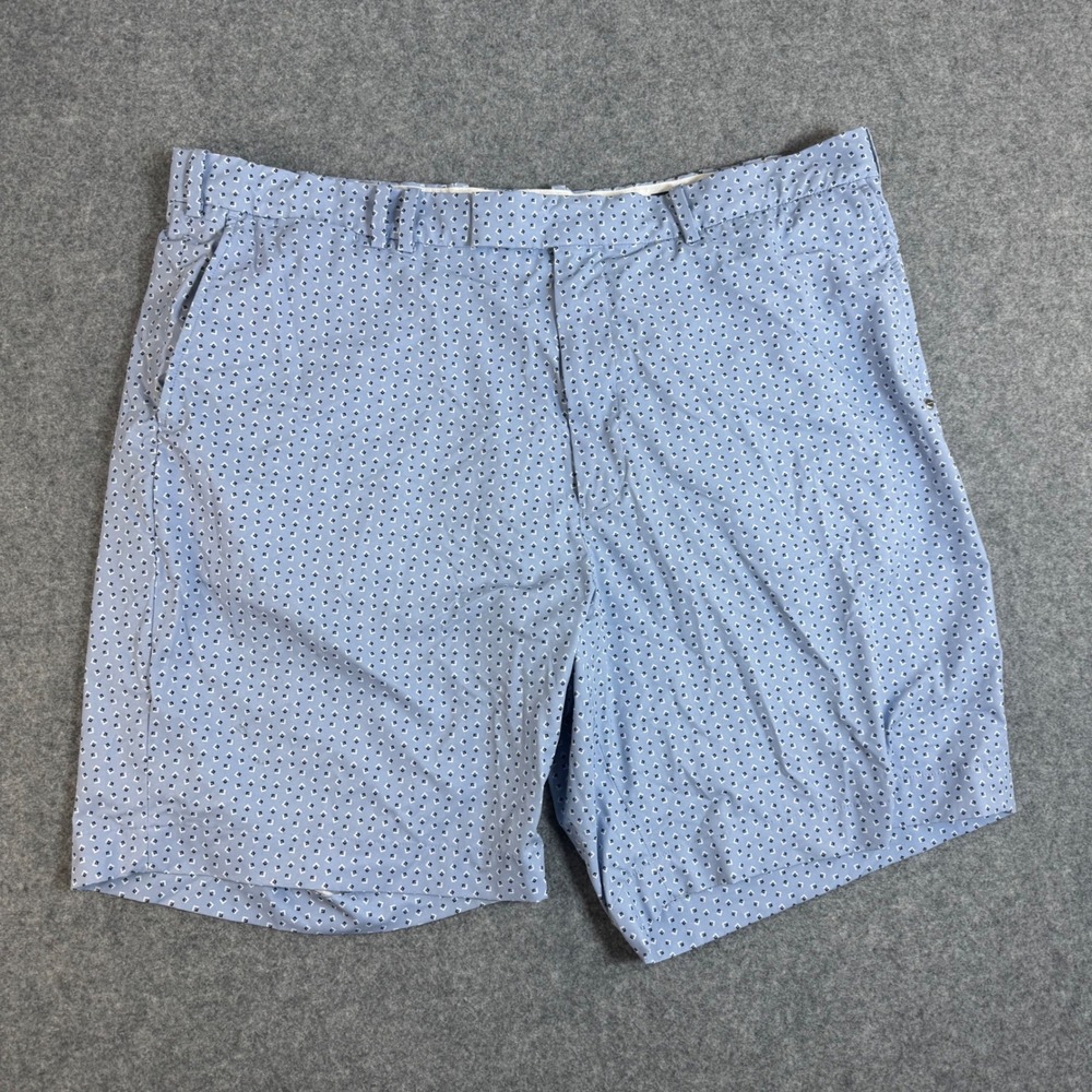 RLX Ralph Lauren Mens Blue Geometric Diamond Print Golf Shorts Size 42